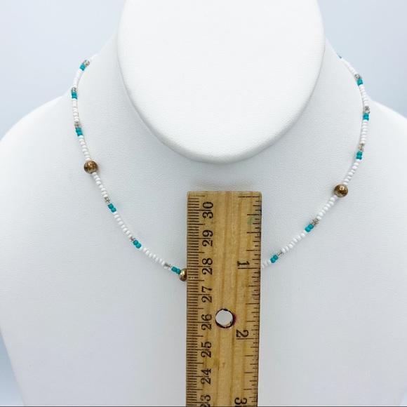 Aldo Seed Bead Beaded Single Strand Boho Collar Necklace - Picture 6 of 9